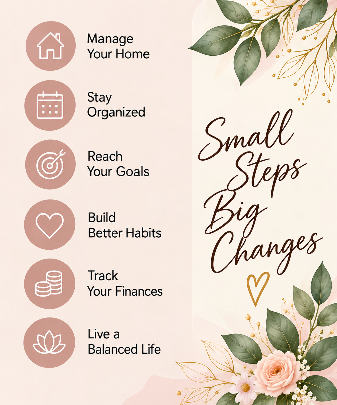 Pink Home & Life Planner Printable | 30 Page Undated Life Planner | Daily Weekly Monthly Planner | Budget, Meal & Habit Tracker PDF - Image 4