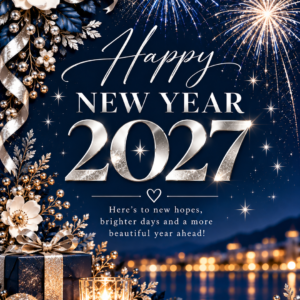 Happy New Year 2027 Printable Card