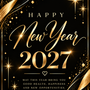 Happy New Year 2027 Printable Card