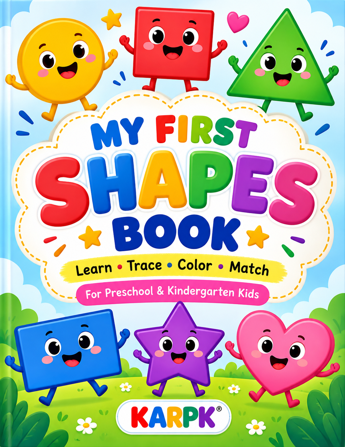 Printable Shapes Book for Kids | 30-Page Preschool Shapes Worksheets | Tracing, Coloring & Matching Activities | PDF - Image 5