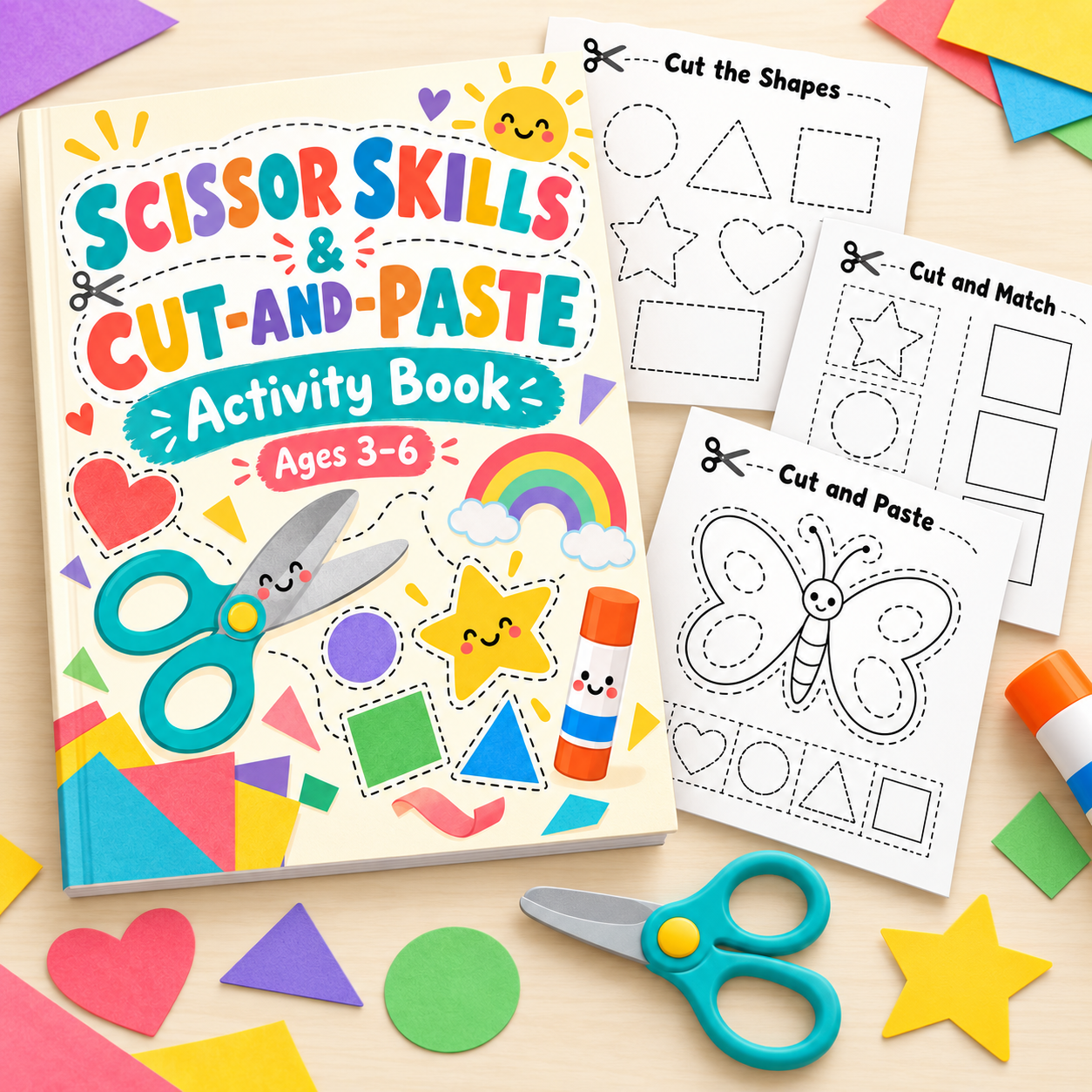 Scissor Skills Activity Book for Kids Ages 3–6 | 30-Page PDF - Image 4