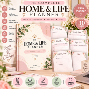Pink Home & Life Planner Printable