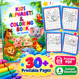 Animal Alphabet Coloring Book for Kids