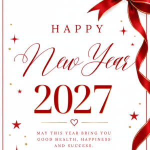 Happy New Year 2027 Printable Card