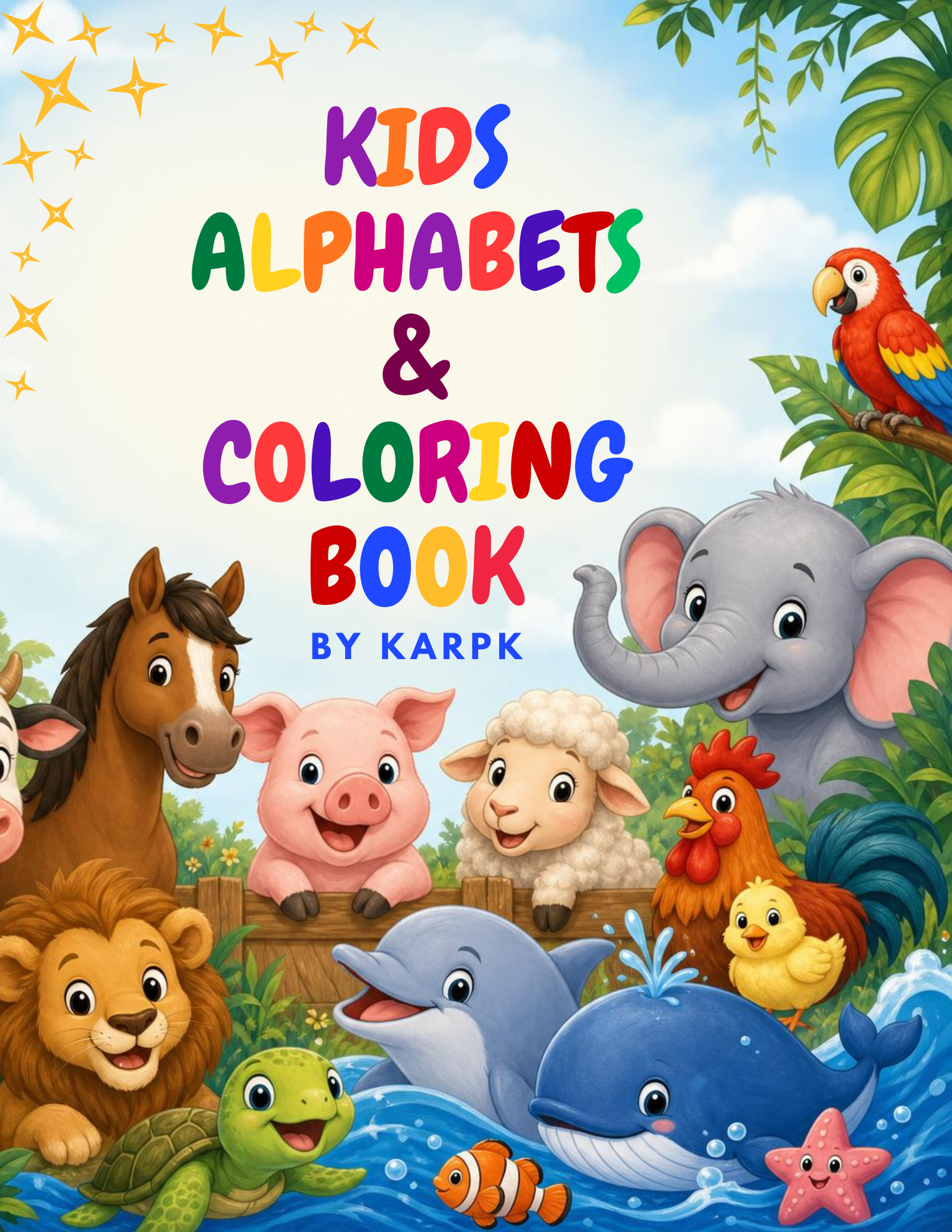 Kids Preschool Learning Bundle – 3 Printable Activity & Coloring Books | ABC Animal Alphabet, Numbers & Worksheets | Homeschool Digital Download - Image 4