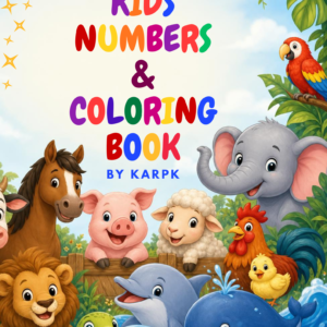 Numbers & Coloring Book for Kids | Printable Number Activity Ebook