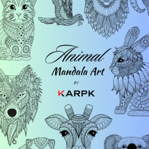 Animal Mandala Art Coloring Book | 30+ Relaxing Animal Designs for Kids & Adults