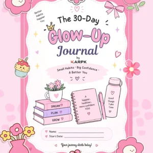 My 30 Day Glow Up Journey | Self Love Journal | Confidence Challenge | Habit Tracker & Daily Reflection | PDF