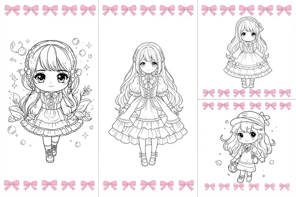 Anime Coloring Book for Kids & Teens | 30 Pages Printable Digital Download - Image 2